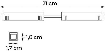 Прямий 1-фазний роз'єм підключення живлення для магнітної шини DPM M-Line білий (MTL-I-W)