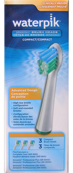 Насадки до зубної щітки Waterpik Sensocnic SR1000 Small Sensocnic Brush Refill 3 шт (0073950173445)