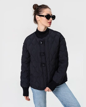 Ультралегка куртка весняна демісезонна осіння Viva-Wear 6035 М чорний 60353