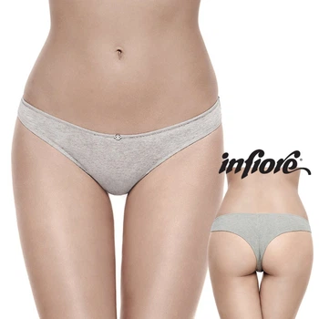 Хлопковые трусы бразилиана Infiore 870Hip Grigio 48(XL) Серый
