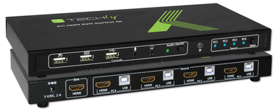 Przełącznik KVM TECHly 4-portowy  HDMI (IDATA KVM-HDMI4U)