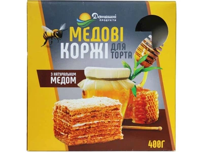 Коржі Домашні продукти 400г Медові