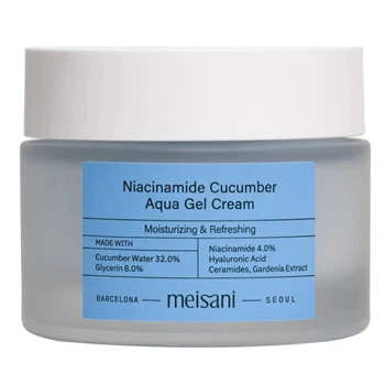 Зволожувальний гель-крем з ніацинамідом та гідролатом огірка Meisani Niacinamide Cucumber Aqua Gel Cream, 50ml