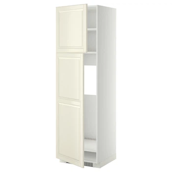 Висока шафа для холодильника IKEA METOD МЕТОД, 2 дв, білий, БУДБІН кремово-білий, 60х60х200 см, 294.586.30