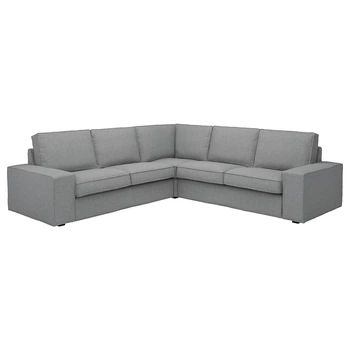 Кутовий диван IKEA KIVIK КІВІК, 4-місний, Tibbleby бежевий, сірий, 294.404.71