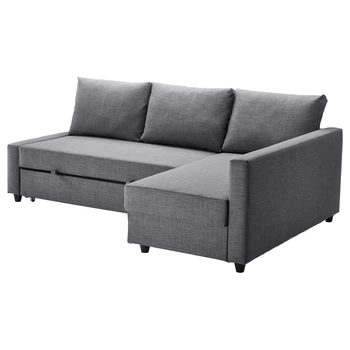 Кутовий диван-ліжко IKEA FRIHETEN ФРІХЕТЕН, СКІФТЕБУ темно-сірий, 392.167.54
