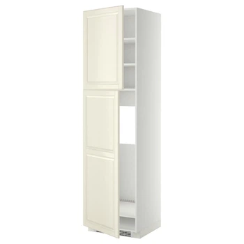 Висока шафа для холодильника IKEA METOD МЕТОД, 2 дв, білий, БУДБІН кремово-білий, 60х60х220 см, 994.618.51