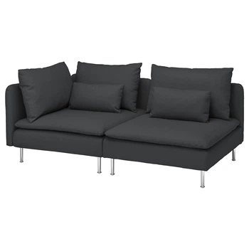 3-місний диван IKEA SÖDERHAMN, з вікритою секцією, Фрідтуна темно-сіра, 294.496.26