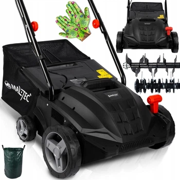Аератор-скарифікатор електричний Maltec MasterLawn-PRO2400 з рукавичками та мішком на 120 літрів