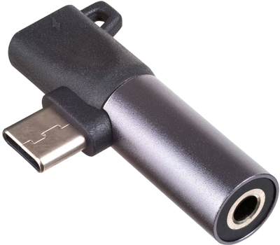 Адаптер Akyga USB Type-C - USB Type-C M/F - Jack 3.5 мм Silver (AK-AD-62)