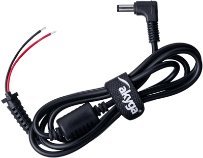 Kabel zasilający Akyga Power DC connector 4.8 x 1.7 mm 1.2 m Black (AK-SC-04)