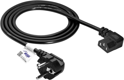 Kabel zasilający Akyga CU IEC-C13 - CEE 7/7 1.5 m Black (AK-PC-02C)