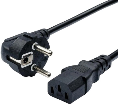 Kabel zasilający Assmann CEE 7/7 - IEC-C13 M/F 2.5 m Black (AK-440100-025-S)