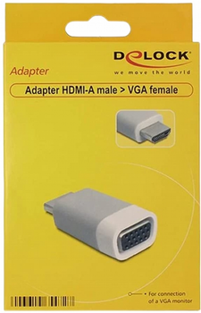 Adapter Delock HDMI - VGA Black (4043619654727)