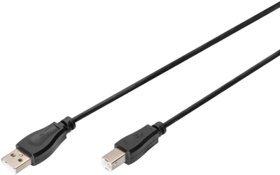 Kabel Digitus USB Type-A - USB Type-B 1.8 m Black (AK-300102-018-S)