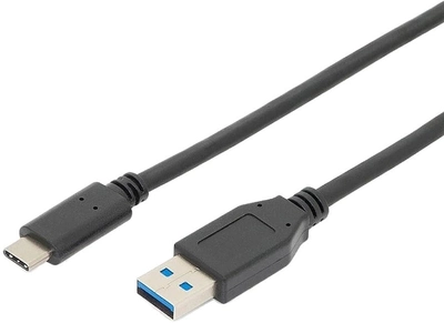 Kabel Assmann USB Type-C - Type-A M/M 1 m Black (AK-300146-010-S)