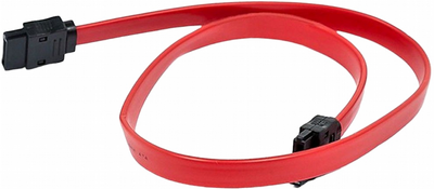 Kabel Lanberg SATA III metal clips 0.5 m Red (CA-SASA-14CU-0050-R)