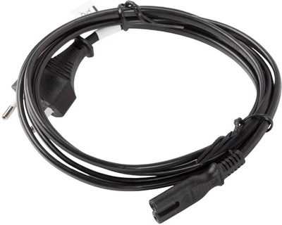 Kabel zasilający Lanberg CEE 7/16 - C7 1.8 m Black (CA-C7CA-11CC-0018-BK)