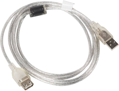 Кабель Lanberg USB Type-A M/F 5 м White (CA-USBE-12CC-0050-TR)