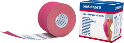 Кінезіо тейп BSN Medical Leucotape Рожевий K 5 м x 5 см (4042809390797)