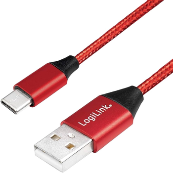 Кабель Logilink USB Type-A - USB Type-C 1 м Red (4052792052756)