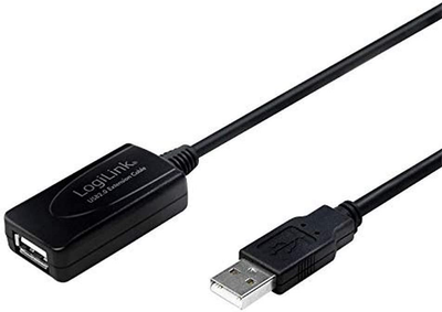 Подовжувач Logilink USB Type-A - USB Type-A 10 м Black (4260113576298)