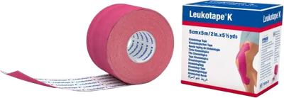 Кінезіо тейп BSN Medical Leucotape Рожевий K 5 м x 5 см (4042809390797)