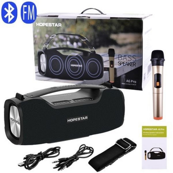 Портативная bluetooth колонка Hopestar A6 Pro 45Вт Bluetooth V5.0 + EDR IPX6 + функция PowerBank Черная (2858)