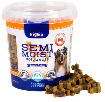 Ласощі для собак Frigera Semi-Moist Soft Treats Lamb and Rice 500 г (4022858612286)