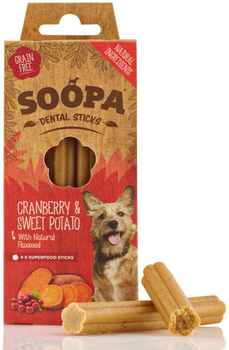Patyczek dentystyczny dla psów Soopa Cranberry and Sweet Potato 100 g (5060289920050)