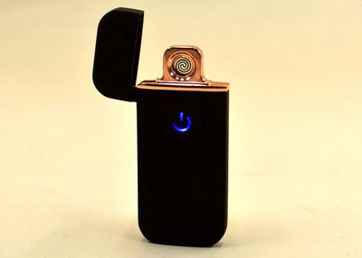 Електрозапальничка Lighter 215 з портом USB сенсорним індикатором заряду в подарунковій упаковці Чорний (10408)