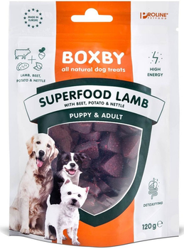 Smakołyk dla psów Boxby GF Superfood Lamb 120 g (8716793904624)