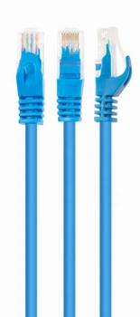 Патч корд Cablexpert PP6U-3M/B, UTP, категорія. 6, литий, 50u" штекер із фіксатором, 3 м, синій
