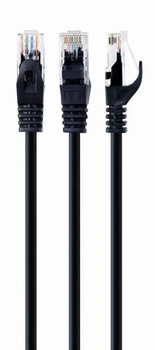 Патч корд Cablexpert PP6U-1M/BK, UTP, категория. 6, литой, 50u" штекер с фиксатором, 1 м, черный