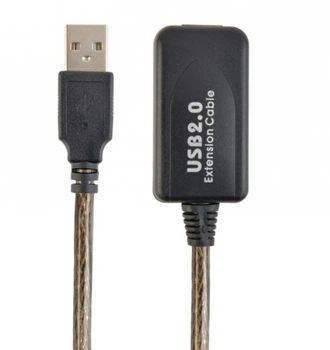 Активный удлинитель USB Cablexpert UAE-01-5M, USB 2.0, 5 м., черный цвет