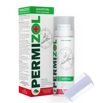 Протипедикулезный шампунь Пермизол (PERMIZZZOL) с гребешком 150 мл PermiZzzol 12048