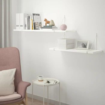 Комбінація навісних полиць IKEA BERGSHULT БЕРГСХУЛЬТ / PERSHULT ПЕРСХУЛЬТ, білий, білий, 120х30 см, 392.911.83