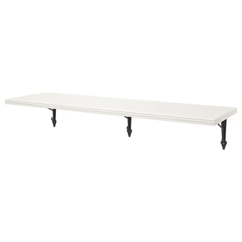 Полиця навісна IKEA BERGSHULT / KROKSHULT, білий, антрацит, 120х30 см, 893.260.62