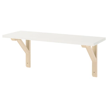 Полиця навісна IKEA BURHULT / SANDSHULT, білий, осика, 59 х 20 см, 093.259.81