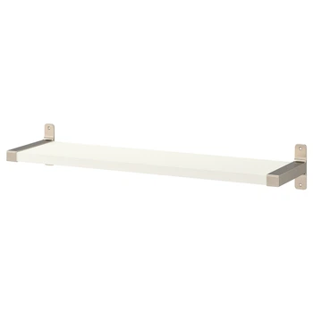 Полиця навісна IKEA BERGSHULT / GRANHULT, білий, нікельований, 80х20 см, 392.908.24