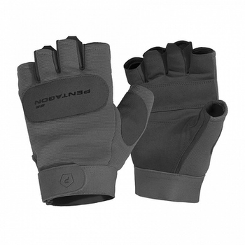 Рукавиці тактичні безпалі Pentagon Duty Mechanic 1/2 Gloves Wolf Grey L