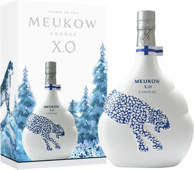 Коньяк Meukow XO Ice Panther в подарочной упаковке + стакан 0.7 л 40% (3257150039245)