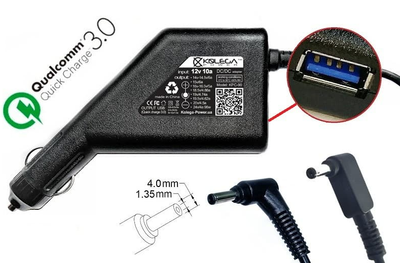 Автомобильный Блок питания Kolega-Power для ноутбука (QC3.0) Asus 19V 1.75A 33W 4.0x1.35 Wall (KPC-90-19-40135)