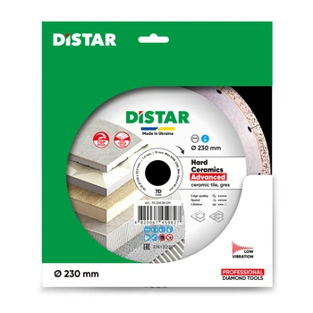 Круг алмазный для керамогранита&nbsp;Distar 230x1,6x10x25,4 Hard ceramics Advanced&nbsp;(11120528017)