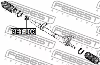 Ремкомплект рулевого механизма (стоп. кольца, уплотн.) Scenic II, FEBEST (SET006)