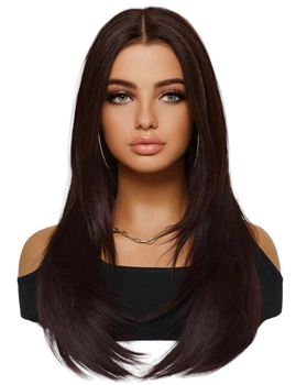 Парик шатенки, термоволокно DC Хouje Long Auburn