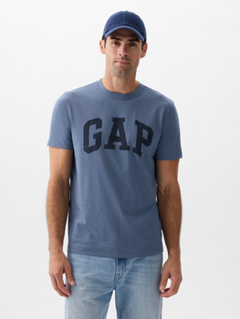 Koszulka bawełniana długa męska GAP 856659-02 L Granatowa (1200132704152)