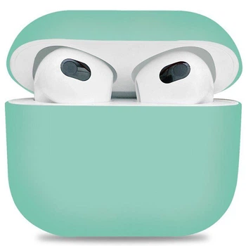 Силиконовый чехол для наушников Apple AirPods 3, Ultrathin Silicone Case, зеленый, защитный кейс, ультратонкий и легкий, защита от царапин и пыли, мягкий силикон, ArmorStandart (ARM60286)