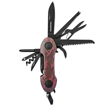 Брелок-мультиинструмент Munkees 2579 Pocket Knife Camo Сірий-Рожевий