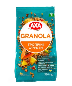 Гранола AXA хрустка з тропічними фруктами 330 г (4820237692528)